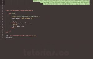 programacion en ruby: serie matematica natural dinamica