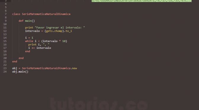 programacion en ruby: serie matematica natural dinamica