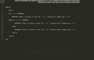 programacion en pseudocodigo: comprobar relacional con algoritmo cualitativo