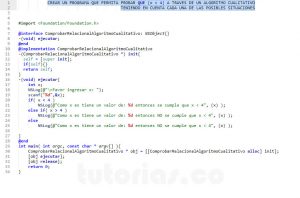 programacion en objective C: comprobar relacional con algoritmo cualitativo