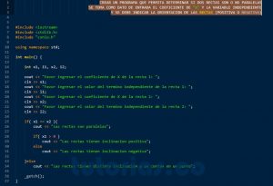 programacion en C++: rectas paralelas