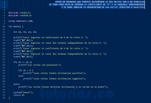 programacion en turbo C: rectas paralelas