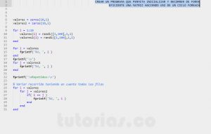 programacion en matLab: comparacion vectores con foreach