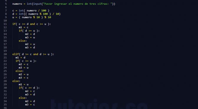sentencia if-else – python (el mayor numero formado)
