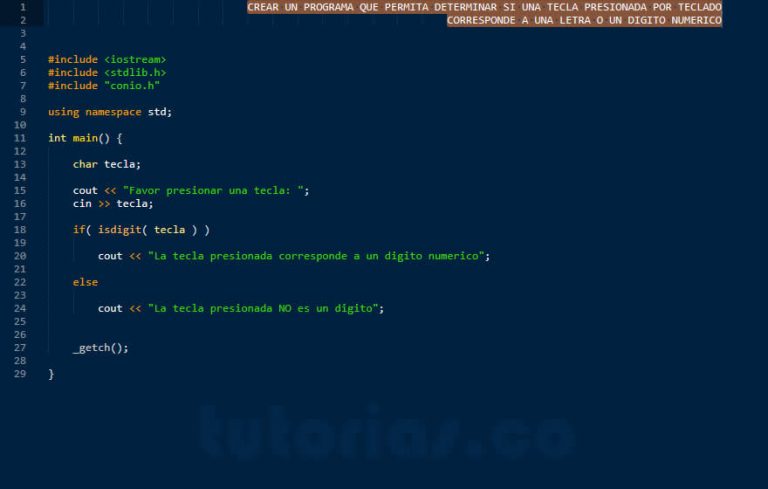 funciones + visual C++ (caracter es digito o letra) | Tutorias.co