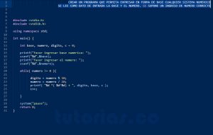 programacion en turbo C: expresar en base cualquier sistema numérico