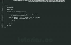 programacion en pseudocodigo: invertir mayusculas y minusculas