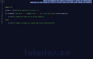 programacion en python: expresion regular correo electronico