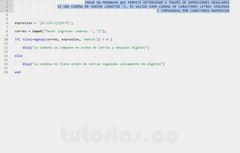 funciones + matLab (expresion regular letra digito) | Tutorias.co