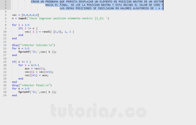 Como Hacer Un For En Matlab