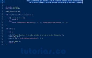 programacion en turbo C: serie fibonacci nesimo termino