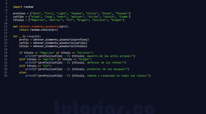 funciones + python (personajes aleatorios)