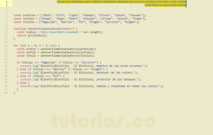 programacion en javascript: generar nombres de personajes de forma aleatoria con su respectivo rol