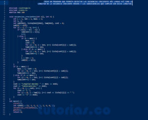determinar la secuencia creciente