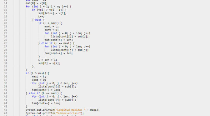 funciones + java  (secuencia creciente)