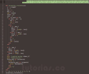 determinar la secuencia creciente en ruby
